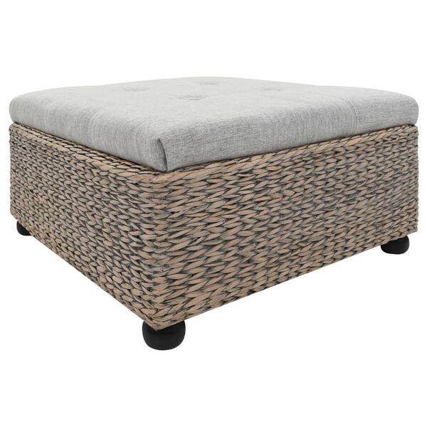 vidaXL Repose-pieds Jacinthe d'eau 65 x 65 x 40 cm Gris