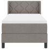 vidaXL Lit &agrave; ressorts avec matelas Taupe 200 x 80 cm Polyester