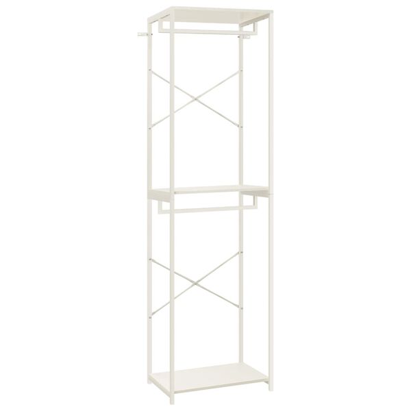 vidaXL Garde-robe Blanc 60x40x213 cm M&eacute;tal et agglom&eacute;r&eacute;