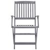 vidaXL Chaises pliables d'ext&eacute;rieur lot de 4 et coussins Bois d'acacia