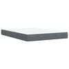 vidaXL Sommier &agrave; lattes de lit et matelas Gris fonc&eacute; 140x190cm Velours