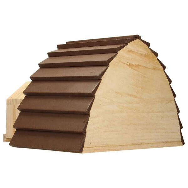 ProGarden Maison h&eacute;rissons Bois avec &eacute;corce d'arbre 34,5x20x23,5 cm