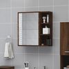 vidaXL Armoire &agrave; miroir de salle de bain Ch&ecirc;ne marron 62,5x20,5x64 cm