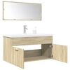 vidaXL Ensemble de meubles de salle de bain 3 pcs ch&ecirc;ne sonoma