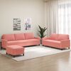 vidaXL Ensemble de canap&eacute;s 3 pcs avec coussins Rose Velours