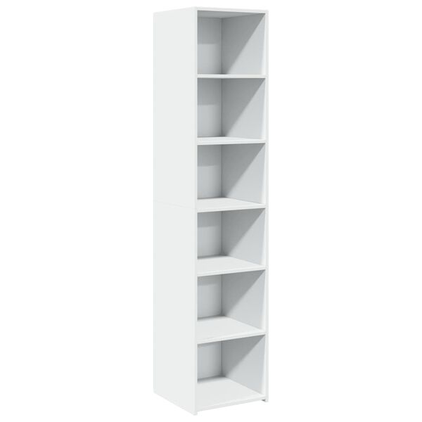 vidaXL Buffet haut blanc 40x41x185 cm bois d'ing&eacute;nierie