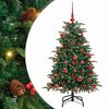 vidaXL Sapin de Noël artificiel Vert 120 cm PVC, métal et plastique