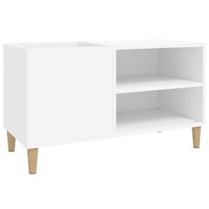vidaXL Armoire &agrave; disques blanc 84,5x38x48 cm bois d'ing&eacute;nierie