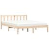 vidaXL Cadre de lit Naturel 152 x 203 cm Bois de Pin Massif