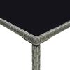 vidaXL Ensemble de bar de jardin 3 pcs et coussins R&eacute;sine tress&eacute;e Gris