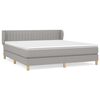 vidaXL Sommier &agrave; lattes de lit avec matelas Gris clair 160x200cm Tissu