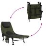vidaXL Lit de p&ecirc;che avec pieds &agrave; boue r&eacute;glables pliable vert
