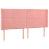 vidaXL T&ecirc;te de lit &agrave; LED Rose 203x16x118/128 cm Velours