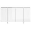 vidaXL Buffet blanc brillant 135x41x75 cm bois d'ingénierie