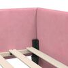 vidaXL Cadre de lit d'angle avec matelas Autre 2 pcs Gris Velours