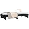 vidaXL Lit coulissant sans matelas noir 2x(90x200) cm