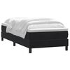 vidaXL Sommier à lattes de lit avec matelas noir 90x220 cm velours