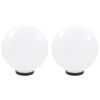 vidaXL Lampe &agrave; LED sous forme de boule 2 pcs Sph&eacute;rique 30 cm PMMA