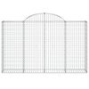 vidaXL Paniers à gabions arqués 15 pcs 200x30x120/140 cm Fer galvanisé