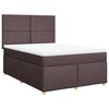 vidaXL Sommier &agrave; lattes de lit avec matelas Marron fonc&eacute; 140x200 cm