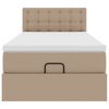 VidaXL Lit ottoman et matelas cappuccino 80x200 cm similicuir