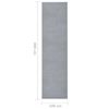 vidaXL Tapis BCF Gris 100x400 cm