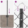 vidaXL Cl&ocirc;ture avec poteau Gris 0,8 x 10 m Acier et PVC
