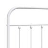 vidaXL T&ecirc;te de lit de remplacement m&eacute;tal blanc 180 cm