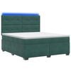 vidaXL Lit boxspring avec matelas Vert fonc&eacute; 160 x 200 cm Velours