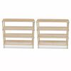 vidaXL Range-chaussures &agrave; 4 &eacute;tag&egrave;res 2 pcs Bois de sapin solide
