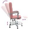vidaXL Fauteuil inclinable de bureau Rose Similicuir