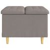 vidaXL Tabouret bouton avec coussin Taupe 60 x 60 x 45 cm tissu