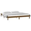 vidaXL Cadre de lit &agrave; LED sans matelas 200x200 cm bois massif