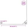 vidaXL B&acirc;che bleu 2,5x4,5 m 650 g/m&sup2;