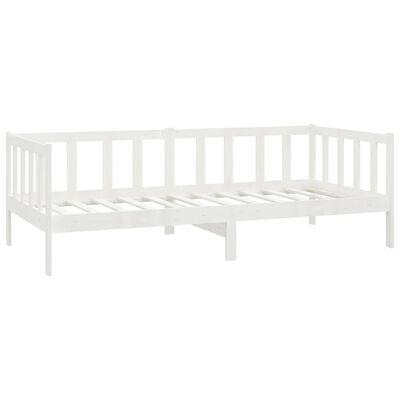 vidaXL Lit Blanc Bois de pin massif 90x200 cm