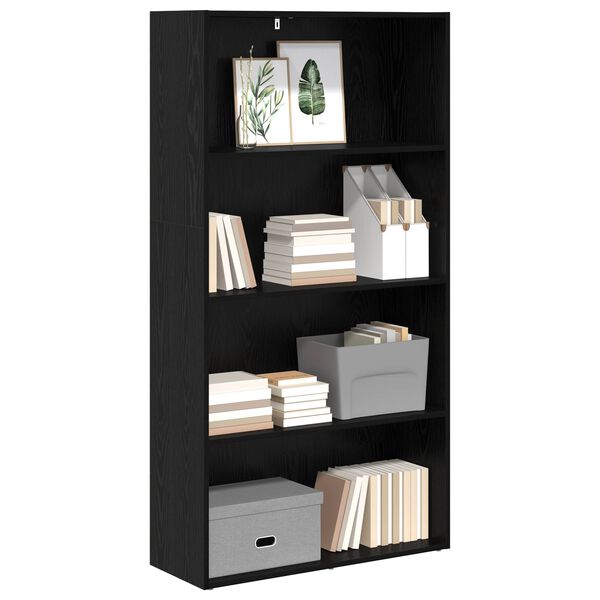 vidaXL Biblioth&egrave;que autoportante Ch&ecirc;ne noir 80 x 30 x 152 cm