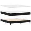 vidaXL Lit &agrave; ressorts avec matelas Noir 180 x 200 cm tissu