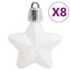 vidaXL Ensemble de boules de Noël 111 pièces blanc polystyrène