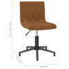 vidaXL Chaises pivotantes &agrave; manger lot de 4 marron velours