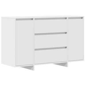 vidaXL Buffet avec tiroir Blanc 120 x 41 x 75 cm Bois d'ing&eacute;nierie