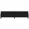 vidaXL Cadre de lit avec matelas Noir 200 x 200 cm tissu