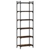 vidaXL Biblioth&egrave;que 6 niveaux ch&ecirc;ne fum&eacute; 60x30x188cm bois d'ing&eacute;nierie