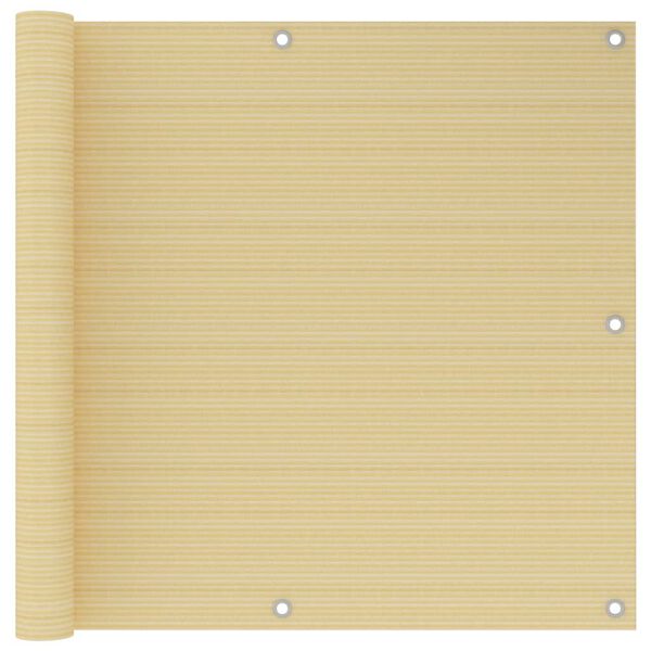vidaXL &Eacute;cran de balcon Beige 90x300 cm PEHD