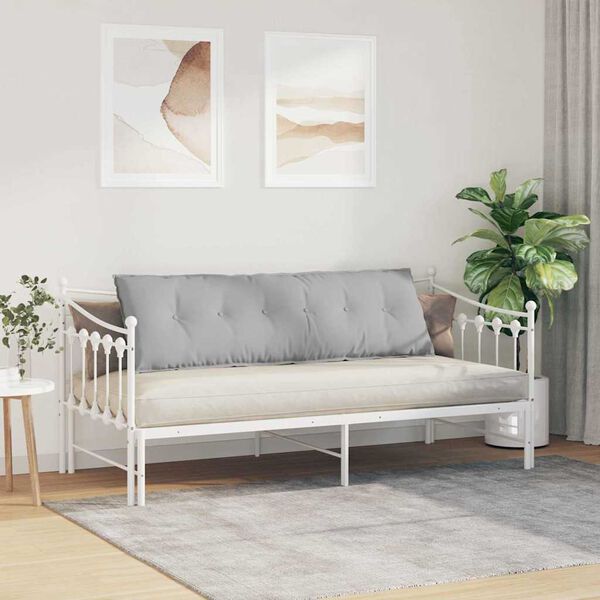 vidaXL Coussin de Dos Gris nuage 160 x 19 x 50 cm tissu