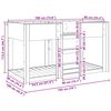 vidaXL Lit Superpos&eacute; pour Enfants Gris b&eacute;ton 90 x 190 cm