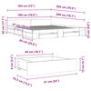 vidaXL Cadre de lit avec tiroirs sans matelas blanc 180x200 cm