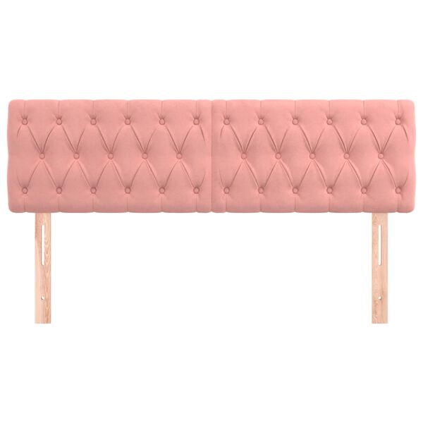 vidaXL Têtes de lit 2 pcs Rose 80x7x78/88 cm Velours