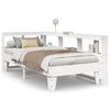 vidaXL Lit biblioth&egrave;que sans matelas blanc 90x200cm bois de pin massif