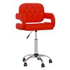 vidaXL Chaises pivotantes &agrave; manger lot de 2 rouge similicuir