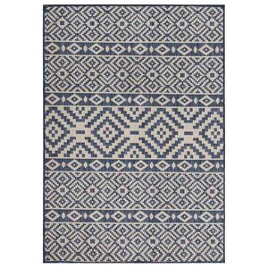vidaXL Tapis &agrave; tissage plat d'ext&eacute;rieur 200x280 cm Rayures bleues